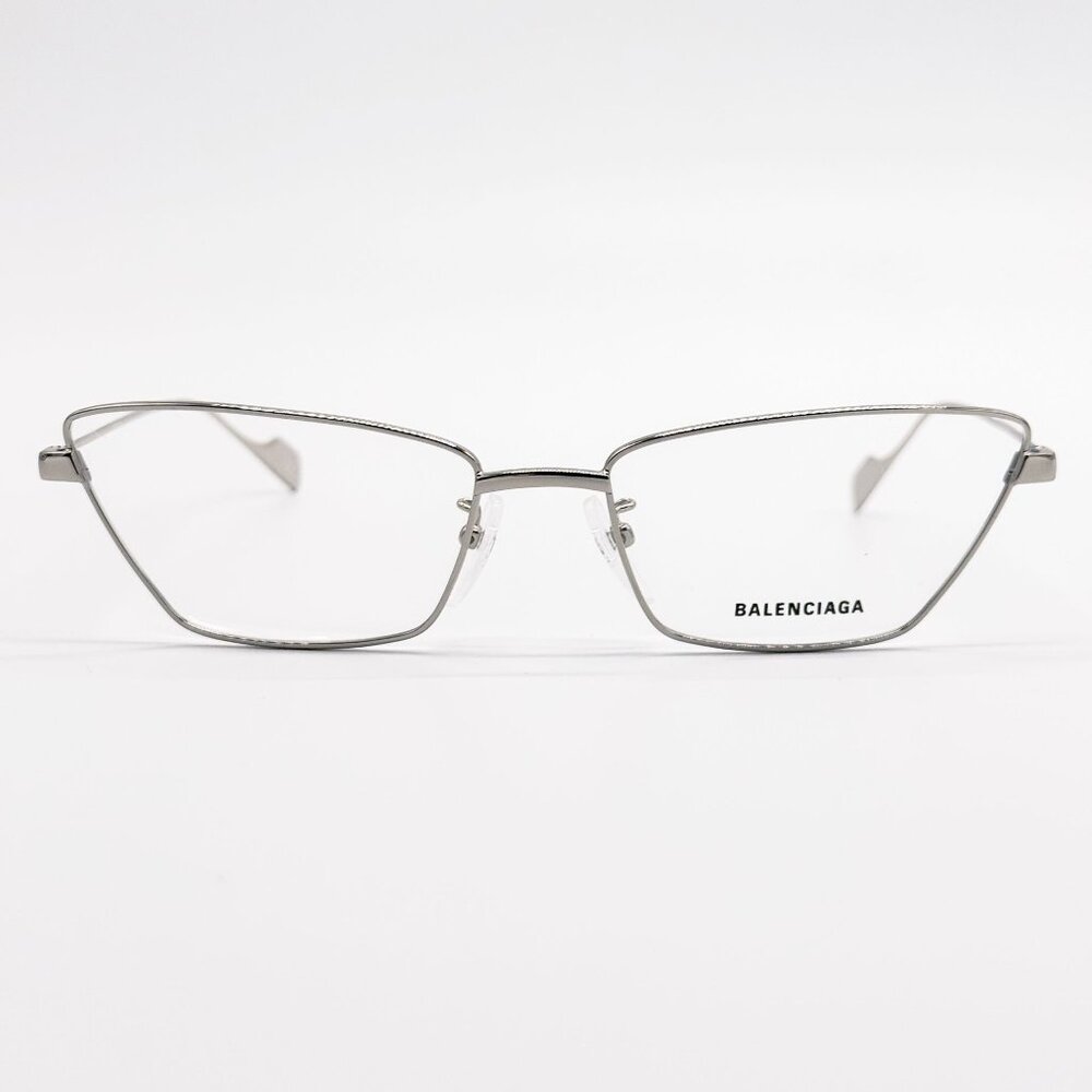 NEW BALENCIAGA EYEGLASSES BB0091O 002 CAT EYE SILVER WOMEN EYEWEAR BALENCIAGA - Picture 3 of 7
